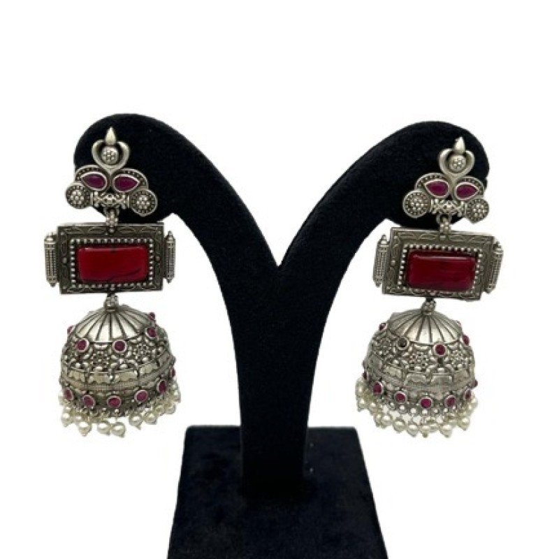 Designer German Silver Earrings