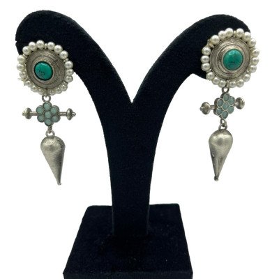 German Silver dangler Earrings