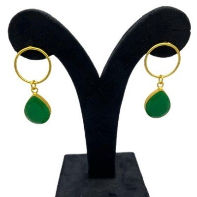 Gold Plated Gemstone Earrings