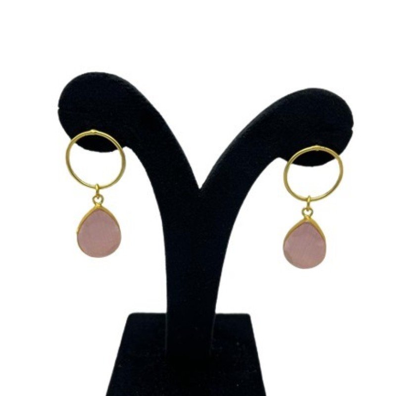 Gold Plated Gemstone Earrings