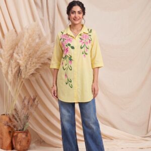 Painted petals kurti