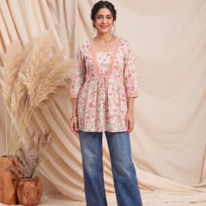 Blush blossom top